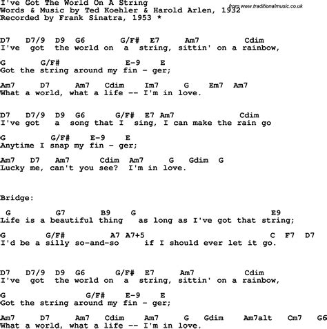 world on a string lyrics|i got the world on a string lyrics.